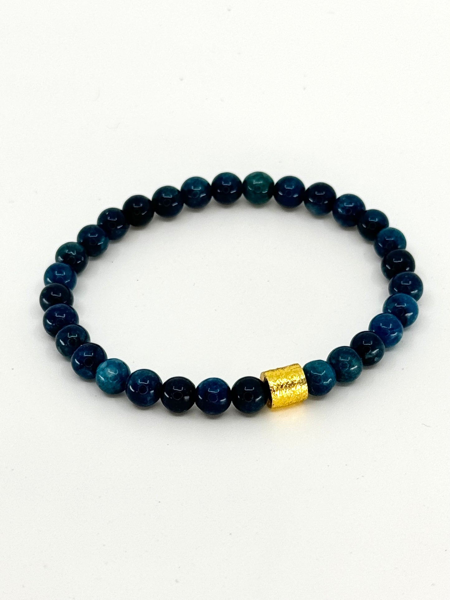 Dark Blue + Facet Cut Apatite | 6mm