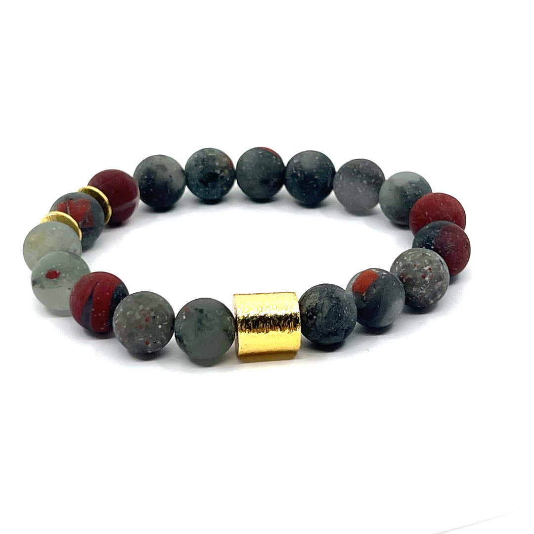 African Bloodstone (Shine or Matte) | 10mm | 8mm