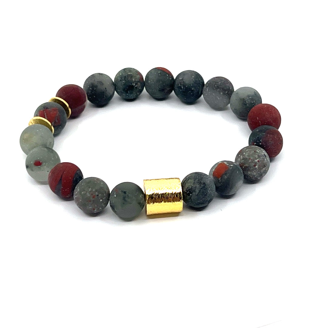 African Bloodstone (Shine or Matte) | 10mm | 8mm