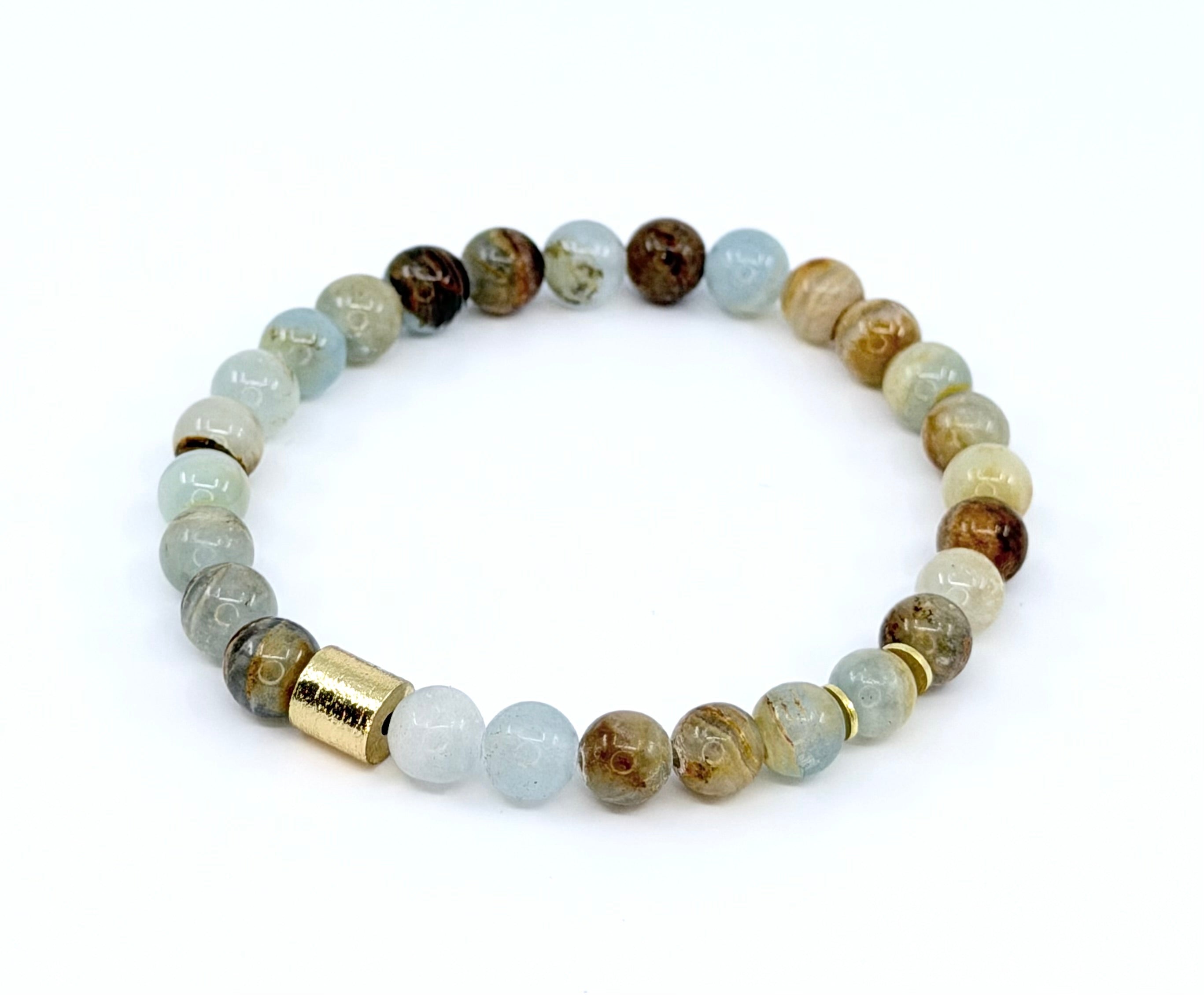 健康アクセサリー CLEMITA athlete Aquatine Calcite | 6mm – THE AFTERGLO BOUTIQUE